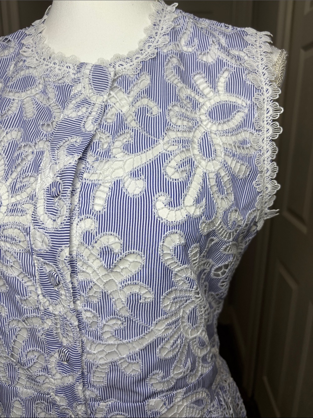 Waimari Gaia Lace Embroidered Luxury
Resort Wear Maxi Dress Blue Size M NWT - Picture 5 of 11